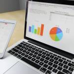 Data-driven Marketing image with a laptop and a tablet