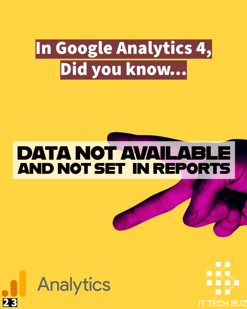 Data not available and not set in Google Analytics 4